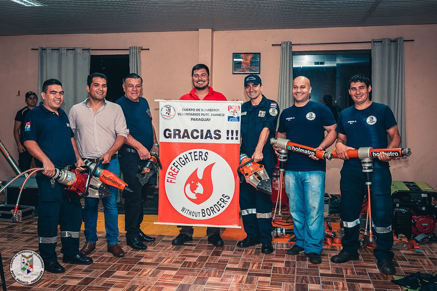 Holmatro rescue tool donatie Paraguay