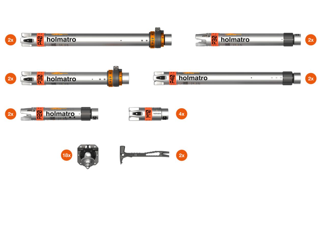 Basis stutten in greppels – Pneumatische / OmniLock set T-POS1